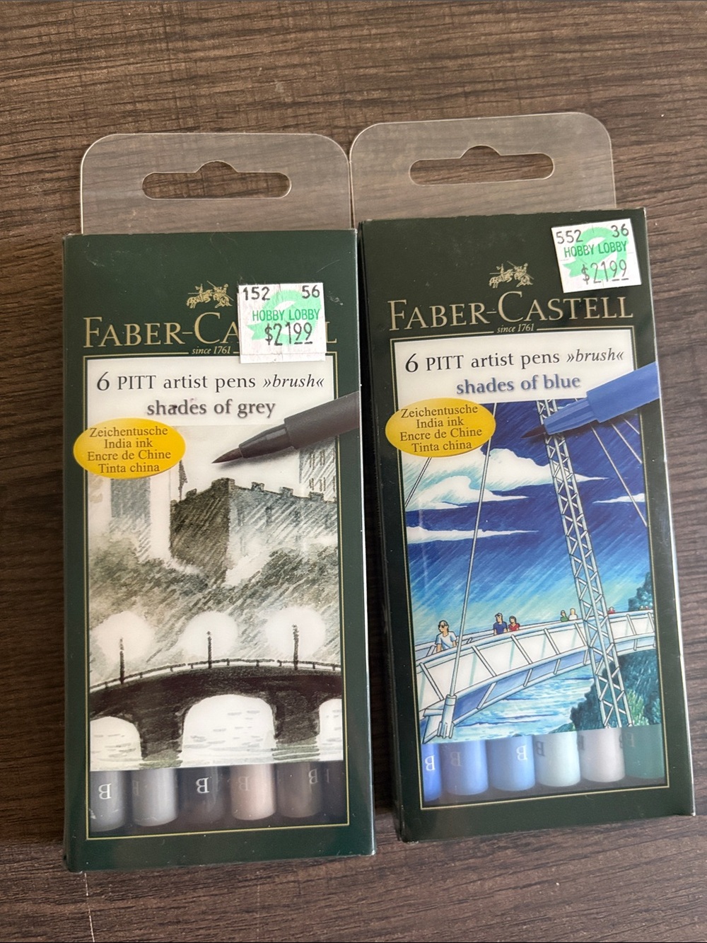 PITT Artist Brush Pens Set – Grey & Blue